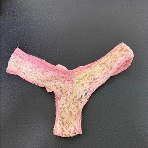 Elegant Pink and Cream Lace Women's Panties 90’s vintage